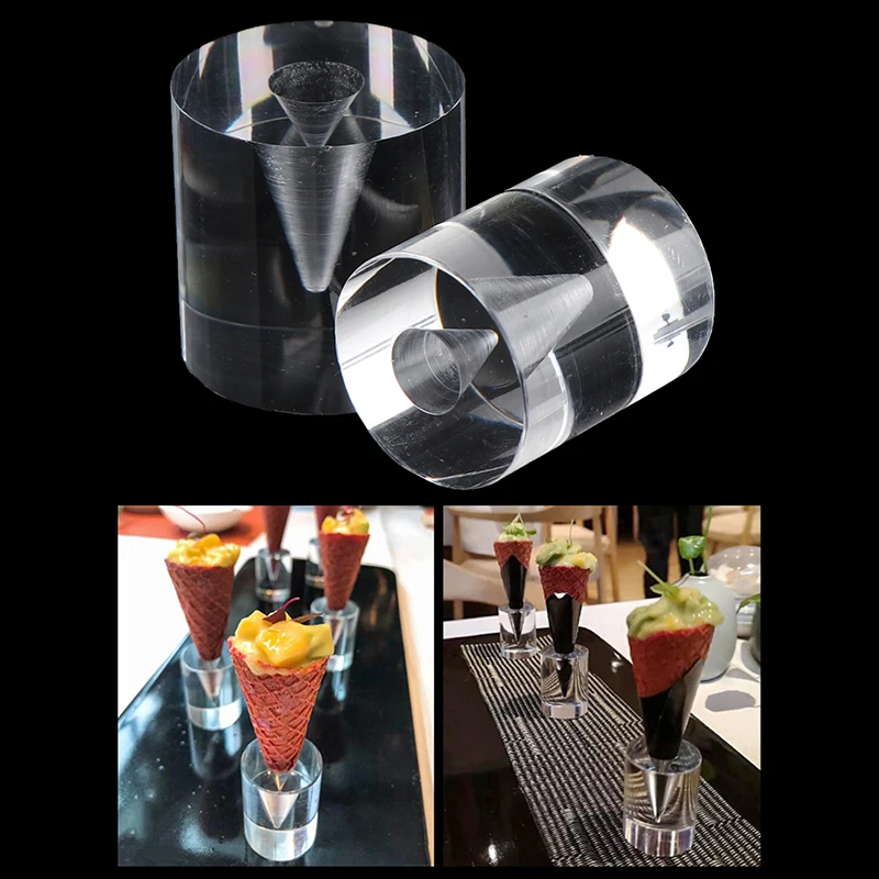 1PCS Ice Cream Holder Acrylic Cupcake Ice Cream Cones Holder Stand For Wedding Party Buffet Display Ice Cream Tool