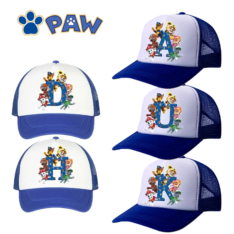 

Paw Patrol Peripheral Hats Chase Skye Adjustable Hat A-Z letters Baseball Truck Hat Universal Casual Cap Action Boys Girls Gifts