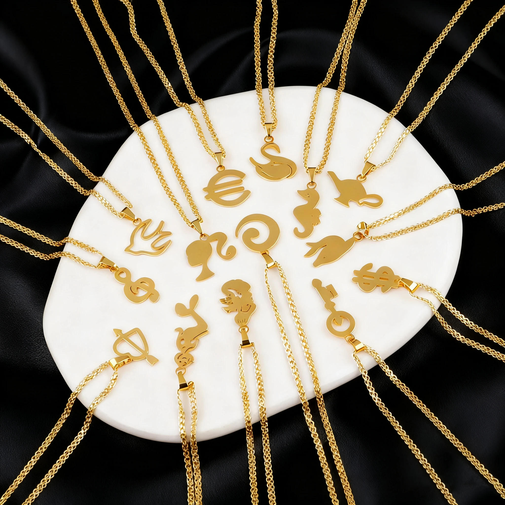 

luxury stainless gold letter necklace for women high quality stainless steel Minimalist letters for necklace Daily wear Gift