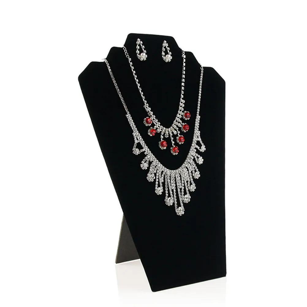 

1Pcs Elegant Black Jewelry Display Board with Bust Shape for Necklaces Bracelets Anklets Watches Home Store Organization and