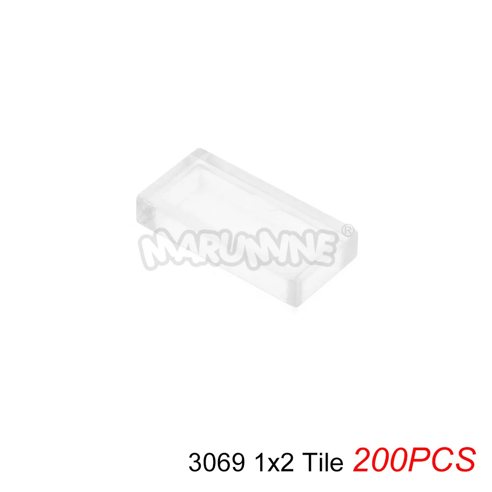 MARUMINE Transparente MOC Bausteine Ziegelteile Fliesenplatten Zubehör Kompatibel mit 98138 3070 3069 3023 3024 2431