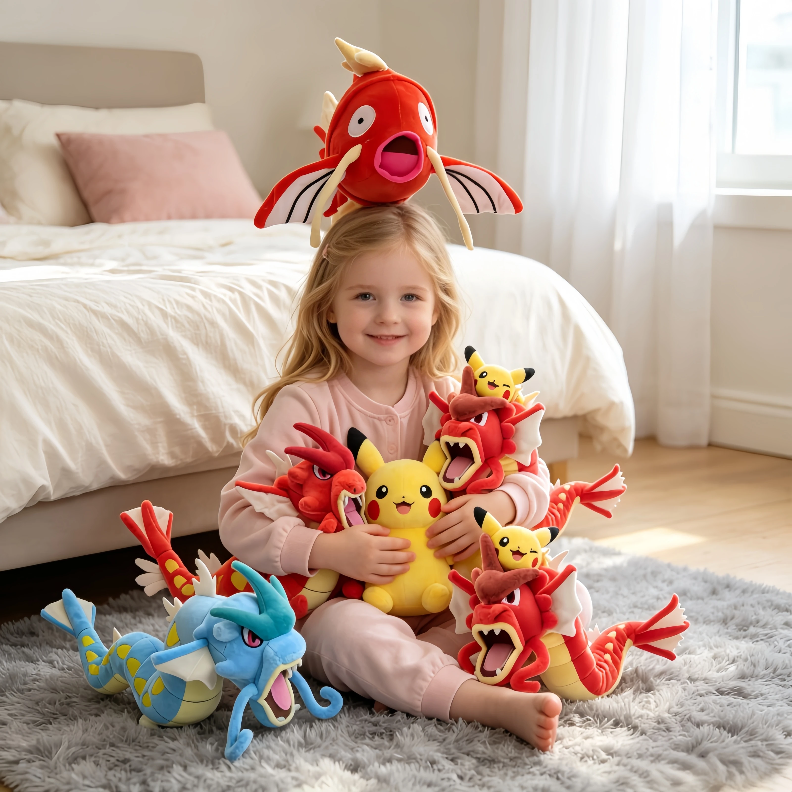 Glänzende Gyarados Plüschtiere Stofftier Charizard Spielzeug für Sammler Weiche Hobbys Plüschfiguren Geschenk Magikarp Pokemon Plüschtiere