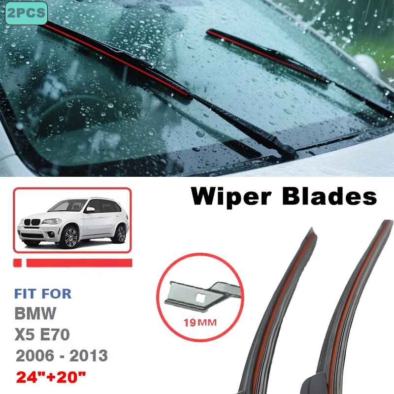 

Front Wiper Blades Set For BMW X5 E70 2006-2013 Windshield Windscreen 24"+20" xDrive 35d 40d Car Accessories 2012 2011 2010 2009