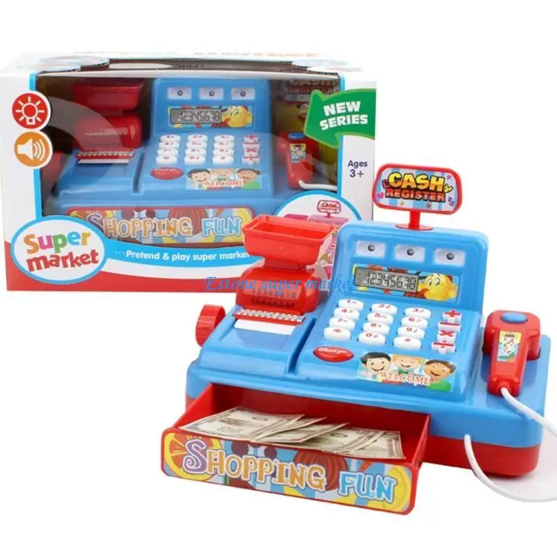 090B Pretend for Play Registrierkasse Interaktives Kinderspielspielzeug für intelligentes Lernen
