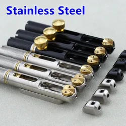 1 Set ( 6/7/8 Strings ) Stainless Steel Headless Guitar Bridge / Single Bridge For Fanned Fret Guitar - Made in Japan