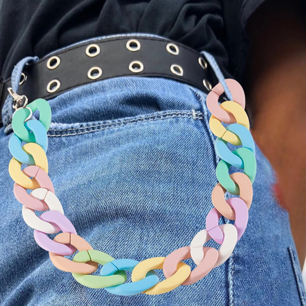 Resin Acrylic Linking Rings Charm Ice Cream Color Twist Quick Link Connectors for Curb Chains Makings Handbag Clutch Replacement