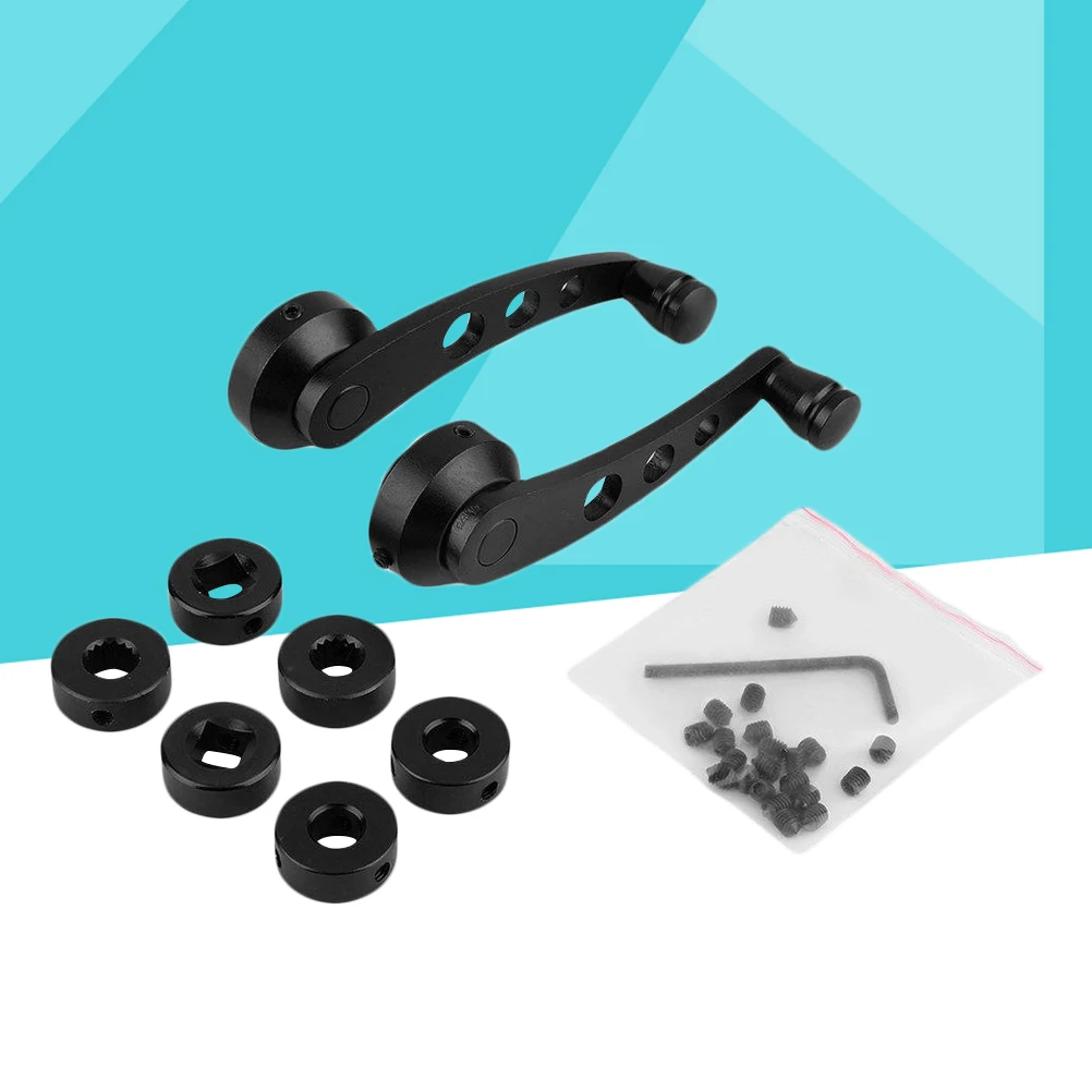 

1 Pair Universal Aluminum Car Door Window Handle Replacement For Auto Glass Durable Sturdy Upgrade Fit Most Vehicles Black Screw