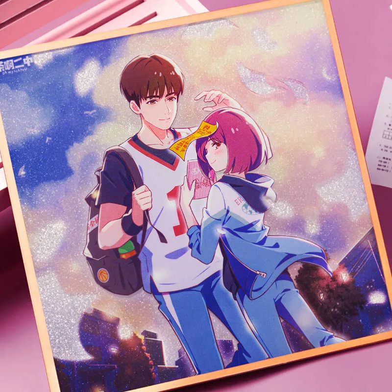 

Official Anime Acrylic Charm Pastel Color Paper Standee Kawaii Desk Decor Collectible Goods Gift for Fans