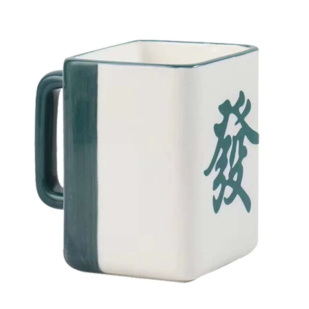 Chinese Drinking Cups Personalized Mahjong Ceramic Cups New Year Gift Creativity Coffee Cup Mahjong Coffee Cups Retro