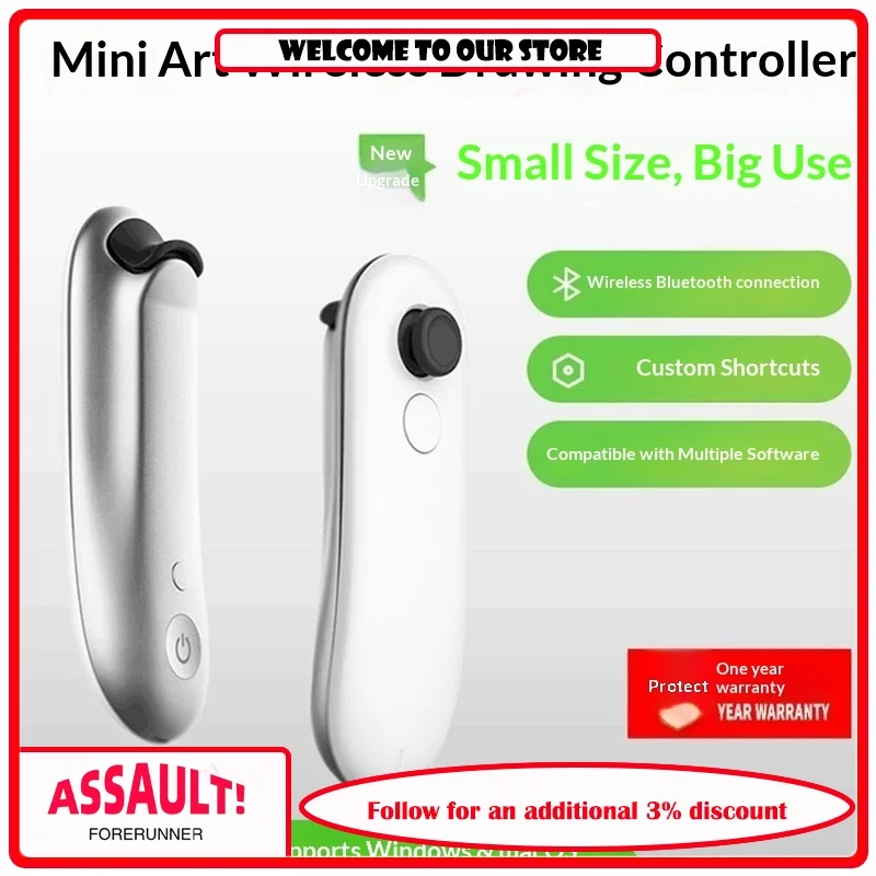 

Xiao Zhi Wireless Painting Controller New PS Custom Shortcut Key CSP Drawing Dedicated Multi functional Bluetooth Controller