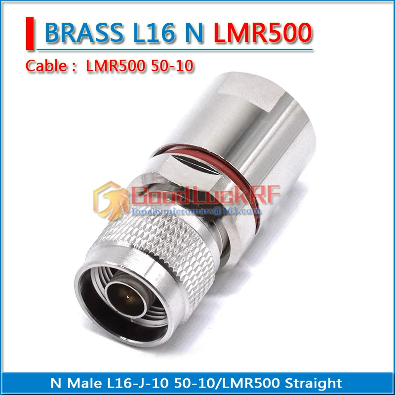 

L16 N Male Clamp Solder For LMR500 SYV50-10 10D-FB SYWV50-10 50-10 Cable Straight Brass RF Coaxial Adapter Connection