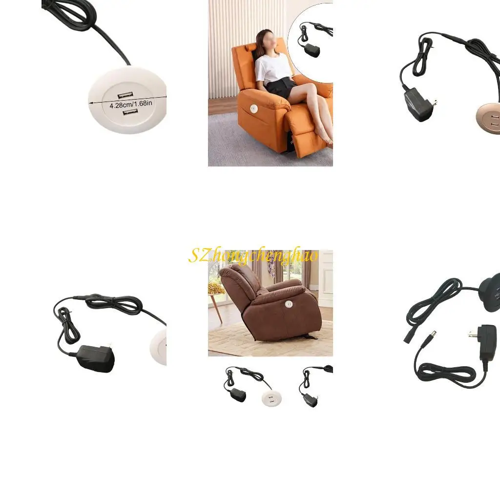 

Double USB Charging for Laptop Cellphone Charging Concealed USB Panel 601D