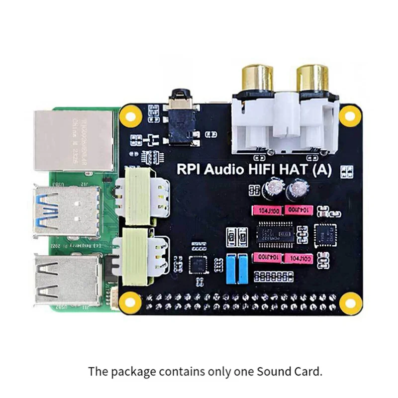 

M18K-Для Raspberry Pi5 HIFI Audio HAT PCM5122 I2S DAC Звуковая карта для Raspberry Pi 5, Pi 4, Pi 3, и Zero Series