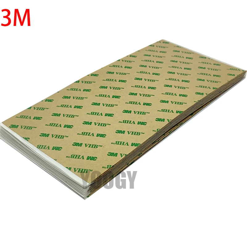 5pcs 100x200mm Strong 3M VHB Double Adhesive Transfer Tape 0.25mm thick for Metal, Glass Acrylic, Stainless,Heat Resist