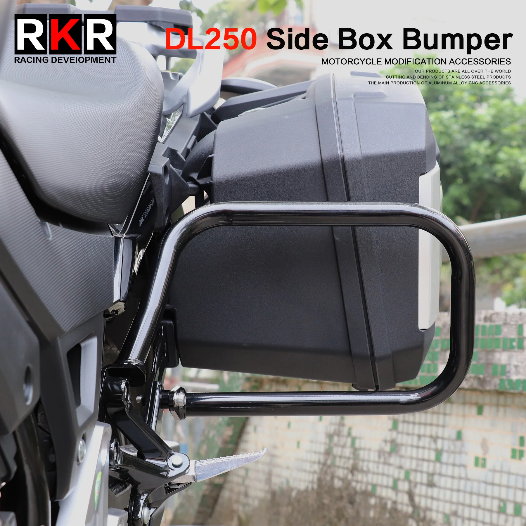 

Motorcycle Side Box Bumpers Matte Black Frame Sliders Guards Crash Bungs Protectors for SUZUKI V-strom DL250 DL-250 DL 250