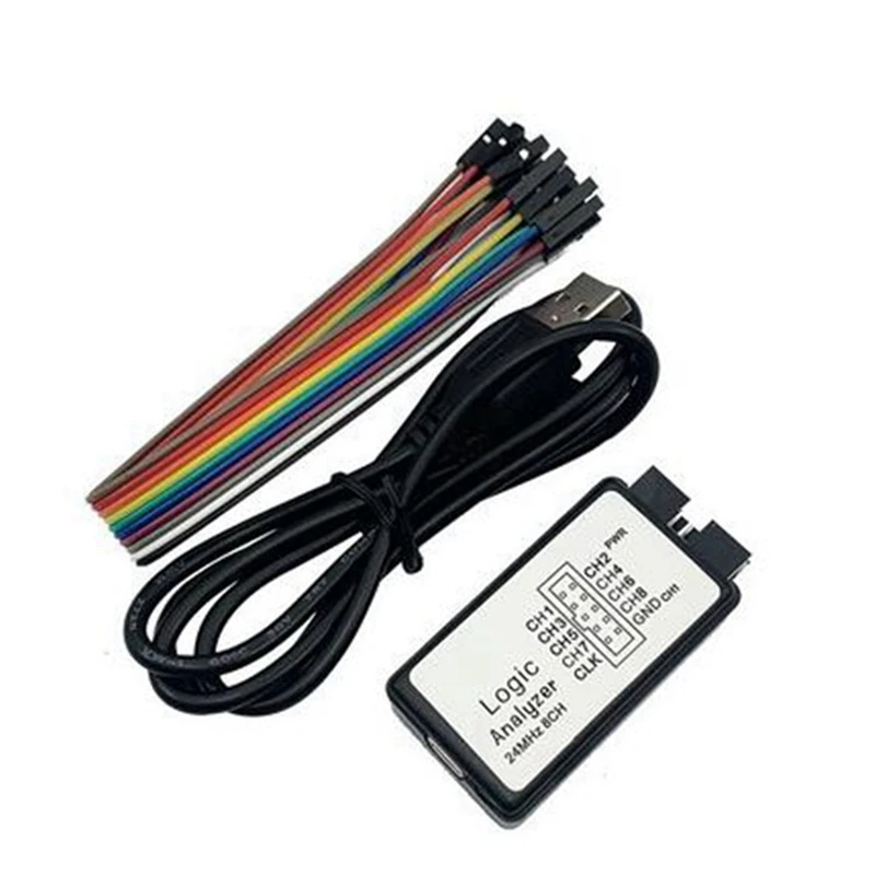 2 zestawy analizator stanów logicznych USB 24Mhz 8-kanałowy analizator logiczny 24M/sekundy Debugger dla ramienia FPGA Logic Analyzer Logic 24M 8CH