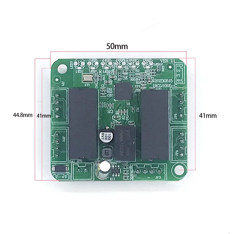 Rede Ethernet industrial Switch ethernet, 5 Port, 12V, 15V Power Input, Agulha Arranjo Estilo, 10 m, 100m