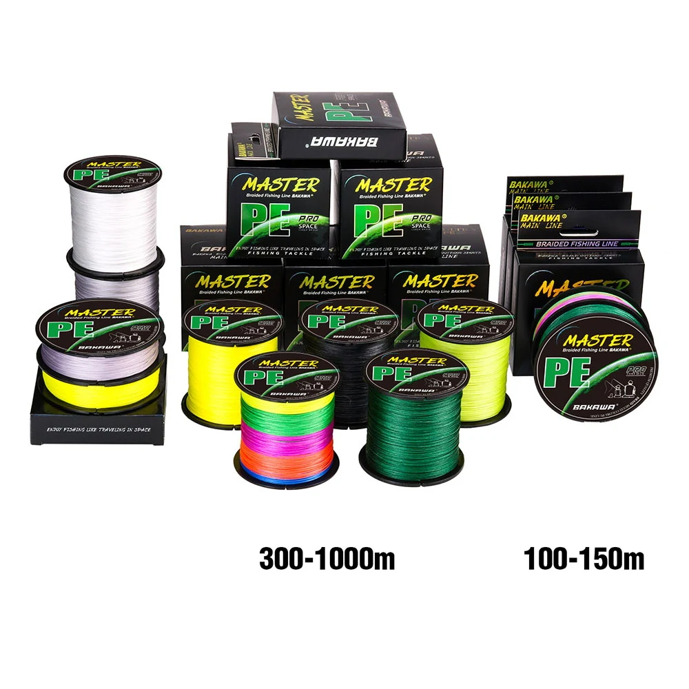 BAKAWA 4X geflochtene Angelschnur, PE-Angelschnur, 100 m, 300 m, 500 m, 1000 m, abriebfest, superstark, Multifilament, für sanftes Werfen – Detail 7