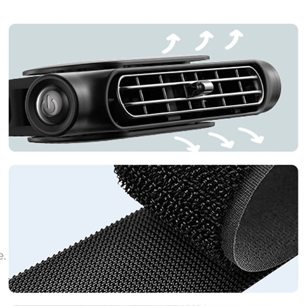 Car Headrest Cooling Air Fan 3 Speeds Adjustable Car Seat Headrest Fan USB Powered Car Neck Cooler for Front Rear Seat Passenger