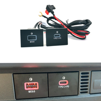 Compatible For Ford Focus 2004-2011 mk2 Fast Car Phone Charger Socket Double QC3.0 Type C PD USB Charging Port Power Adapter