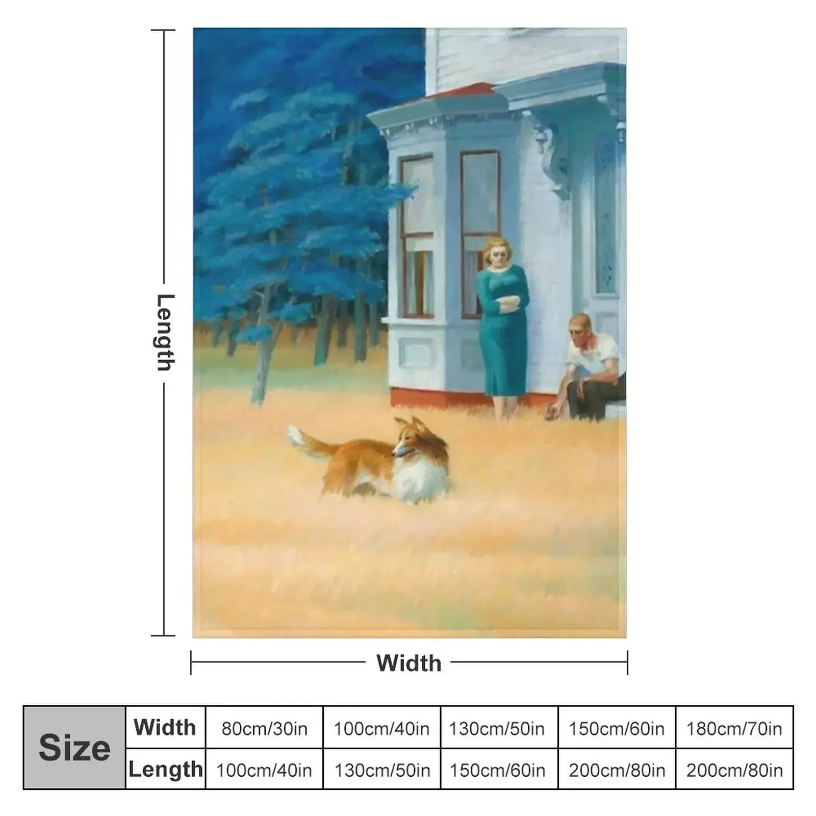 New artwork by Edward Hopper Throw Blanket Multi-Purpose Soft Plaid Camping Bed linens Decorative Sofa Decorative Sofas Blankets