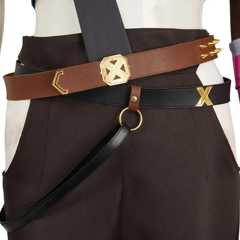 Anime Disguise Arcane Jinx Game LoL Blue and Red Hoodie Set Adult Female Girl Role Playing Party Costume sf/1