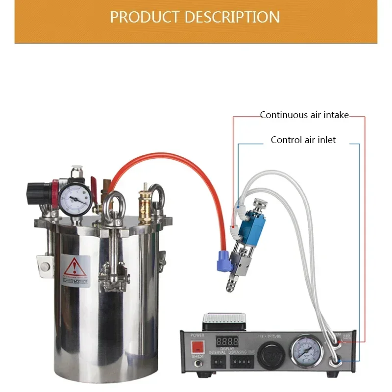 Portable 220v Digital Display Dispenser 220V Dispensing Valve Set Single-component Dispensing Glue Precision Gluing Machine