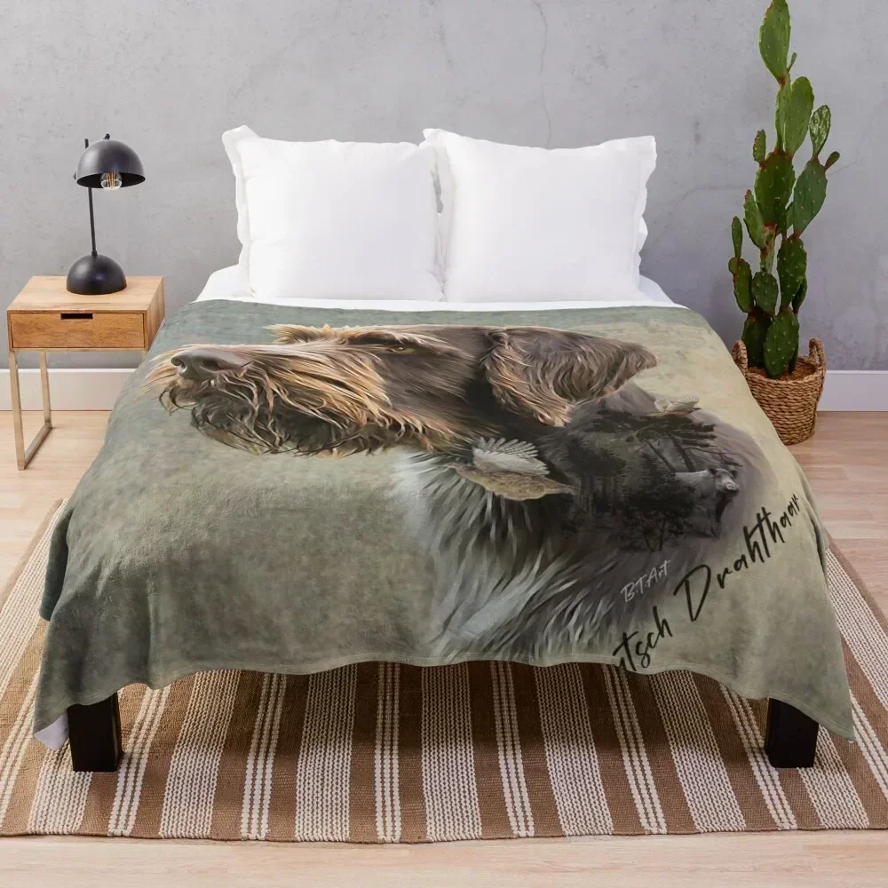 

Wirehaired Pointing Griffon Throw Blanket Modern Design Soft Blanket for Home Decor