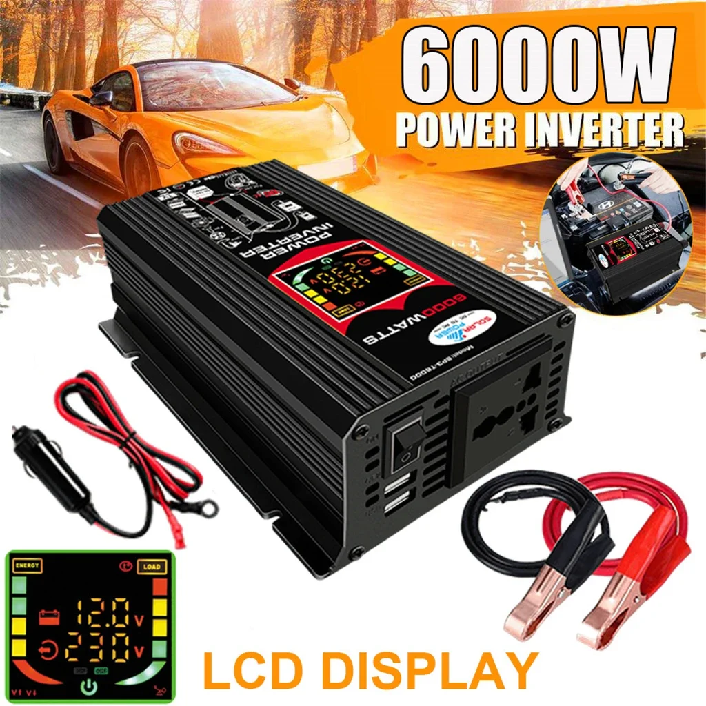 6000W Solar Panel Kit Solar Power System 12VTo 220V Battery Charger Inverter Charger Controller Set for RV Travel Trailer Camper