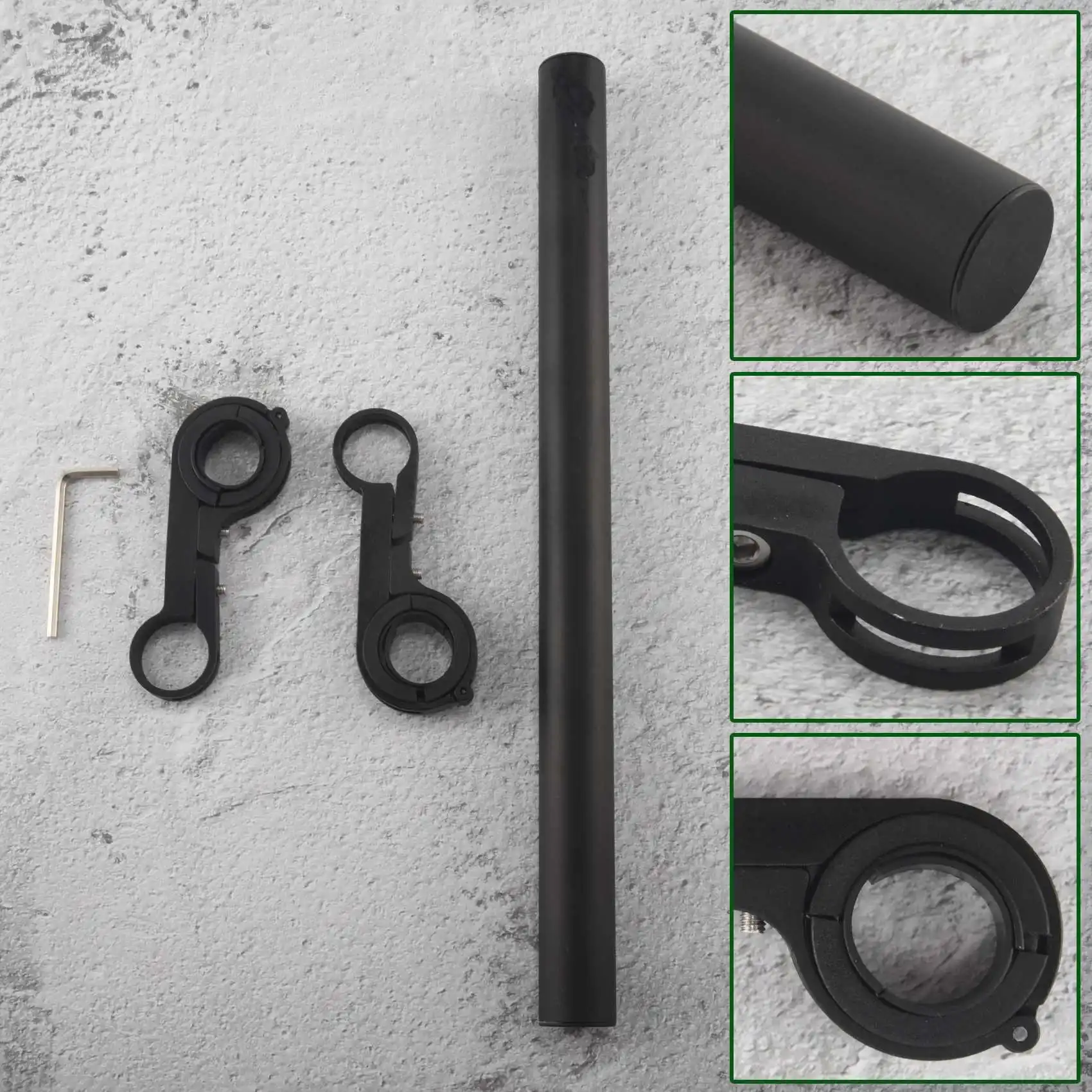 Y49A-الدراجة المقود تمديد 30 سنتيمتر دراجة المقود موسع سبائك الألومنيوم قوس ل المشبك عداد السرعة العلوي GPS #3