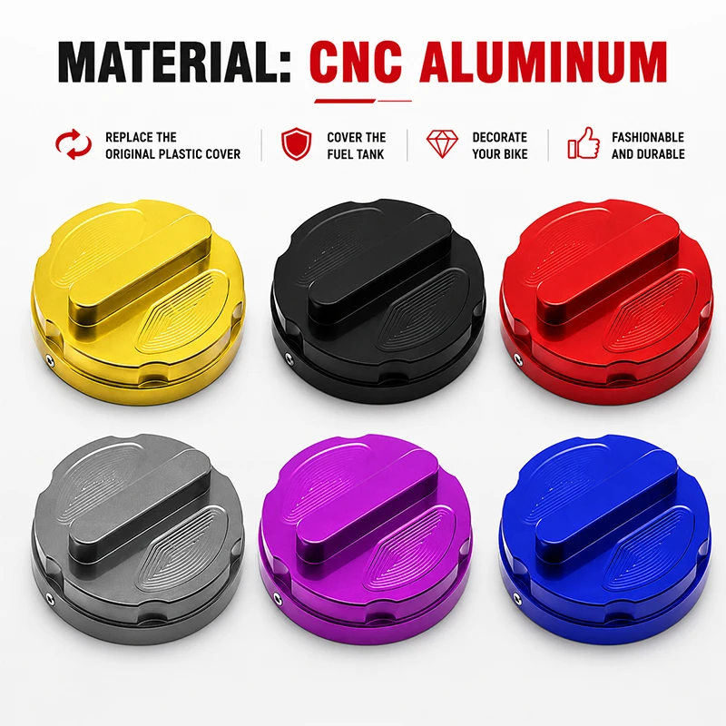 Motorcycle Aluminum Fuel Tank Cover Petrol Box Cap For Honda PCX125 PCX150 PCX160 PCX 125 150 160 200 PCX160-CBS Accessories