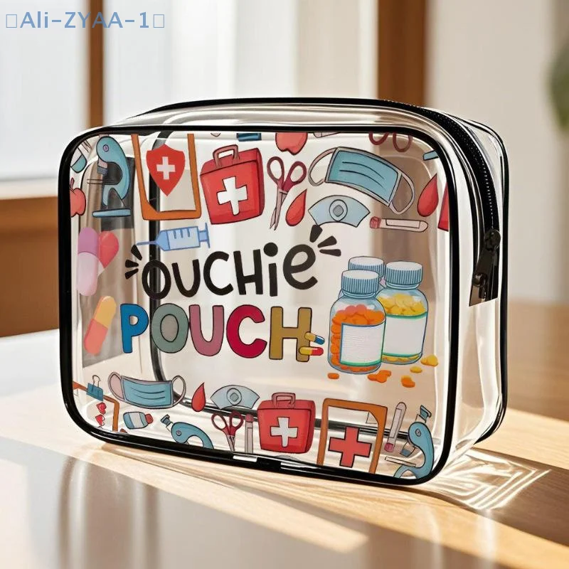 【ZYAA-1】Cosmetic Bag Women Large Capacity Travel Organizer Easy Wipe Clean Toiletry Pouch Daily Use Trip Toiletry Travel Bag