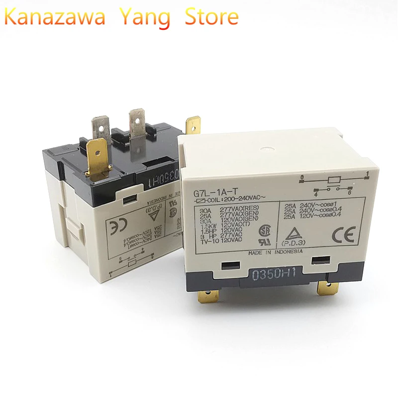 

1- 10 pcs/Lot New Original High power air conditioning electromagnetic relay G7L-1A-T 200-240VAC - normally open 4 pins