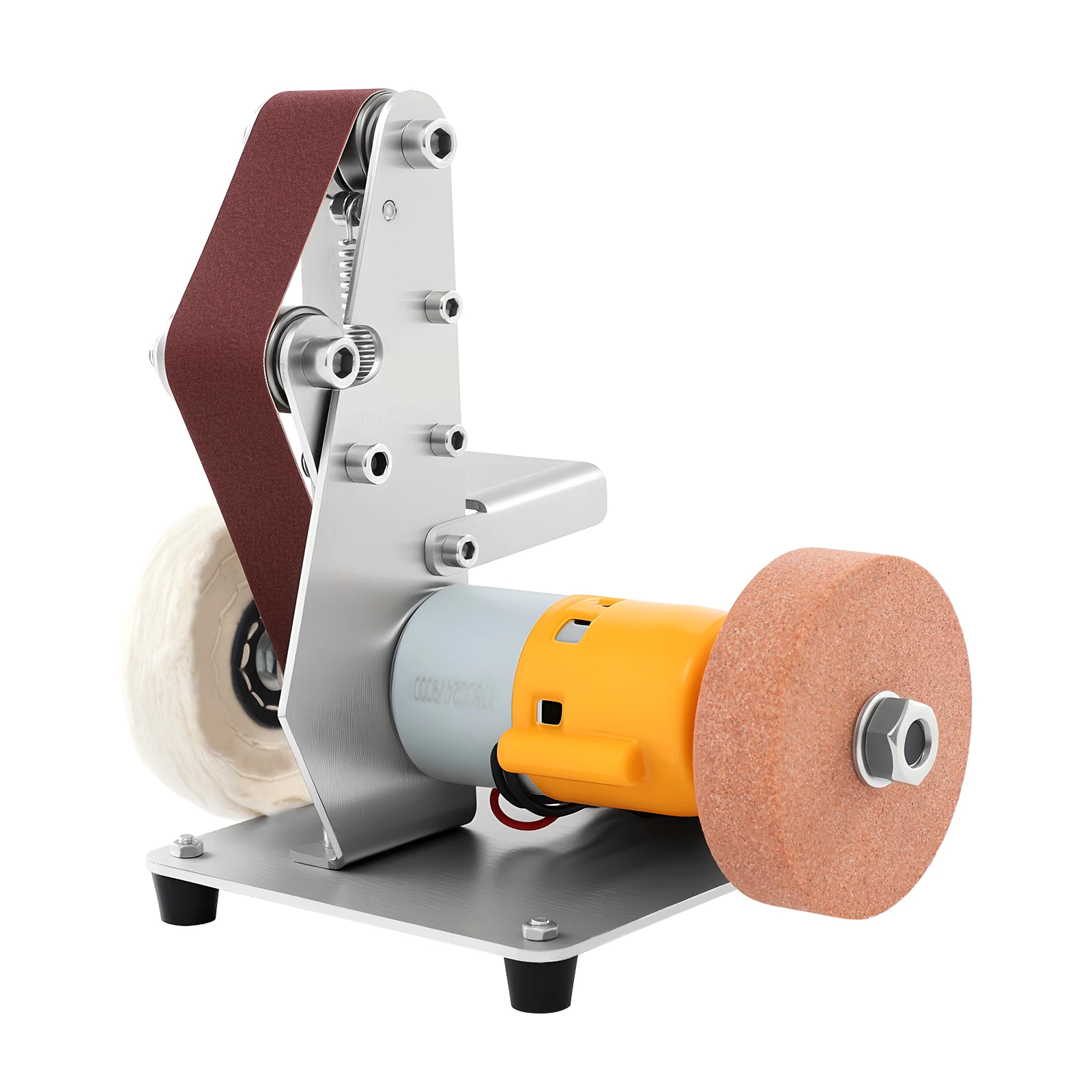 Mini-Bandschleifer, Elektrische Tischschleifmaschine, Tischpolierer Geeignet für DIY-Holzbearbeitung, Metallschleifen – Detail 9