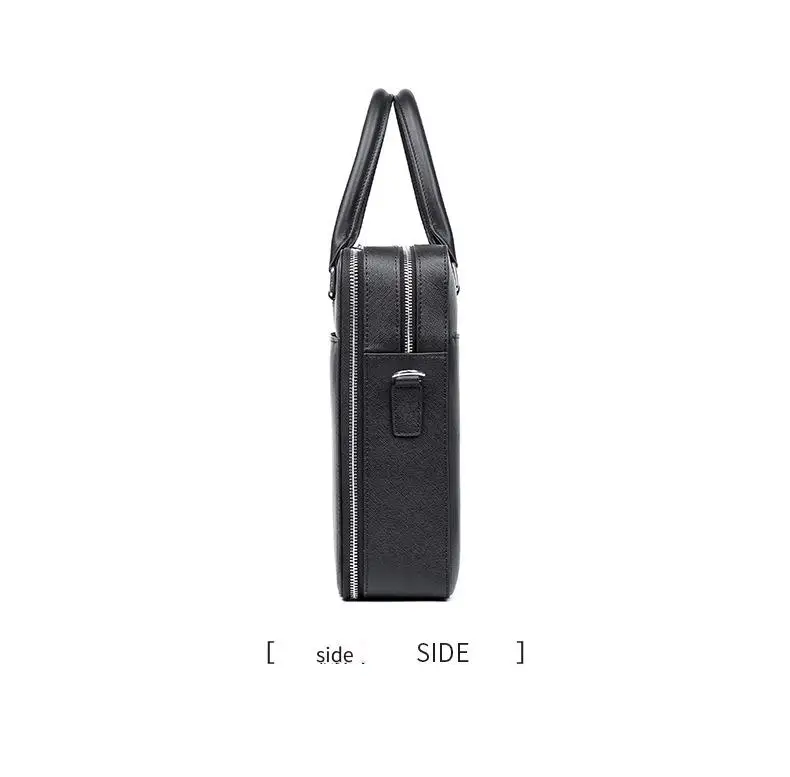 Echtleder Herren-Aktentasche Rindsleder Business Multifunktionale Laptoptasche Große Kapazität Handtasche – Detail 17