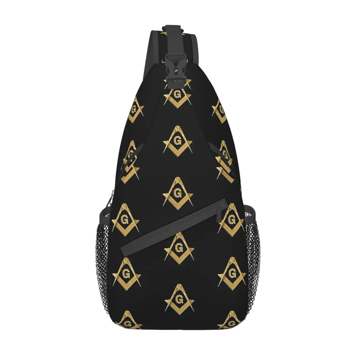 

Freemason Pattern Crossbody Bags for Men Women Initiate Chest Sling Backpack Travel Daypacks