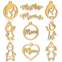5PC Mom/Boy/Girl/Baby Charms Couple Friend Brother Student For Jewelry Making Earring Necklace Bracelet Connector Diy Lover Gift