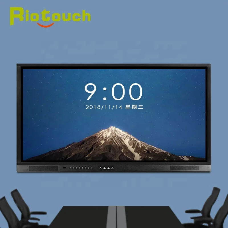 Riotouch 65 75 86 inch interactive flat panel display teaching white board Interactive whiteboard without projector