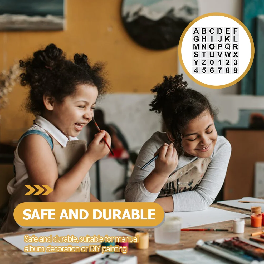 

36Pcs Reusable Letter Stencils Alphabet Templates for Painting DIY Kids Drawing Supplies Waterproof Plastic Number Stencils