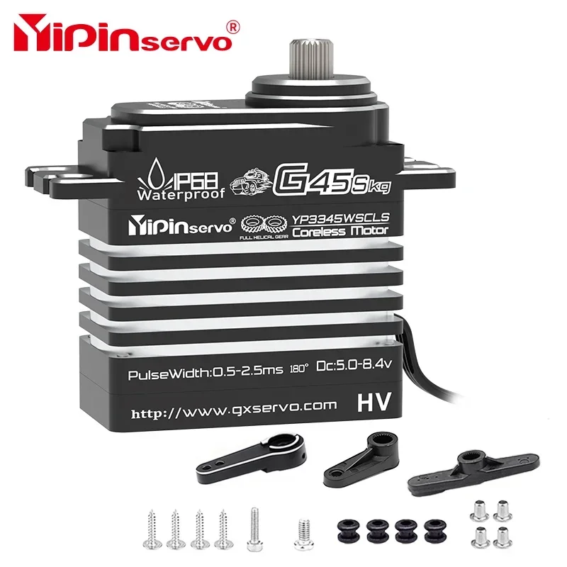 45kg Waterproof Servo Pwm Digital Servos Coreless Motor High Torque oblique tooth Servo for 1/8 1/10 1/12 Rc Car Robots