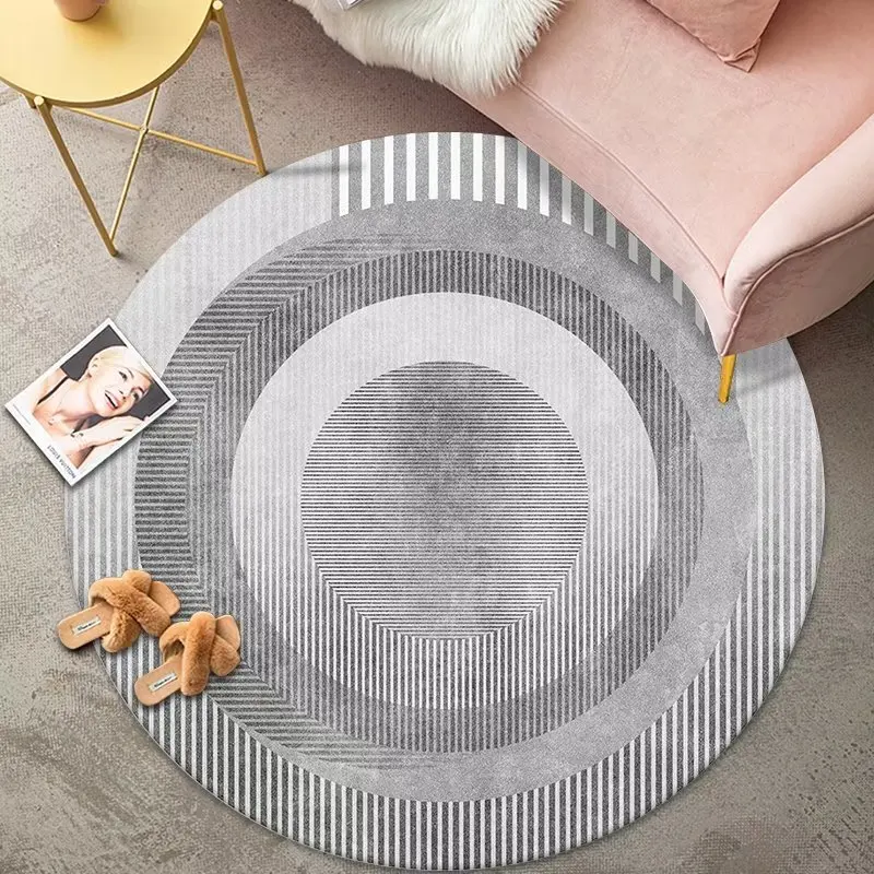 Modern Round Chair Mat Coffee Table Sofa Carpets for Living Room luxury Anti-skid Lounge Rug Home Decoration Bedroom Bedeide Mat