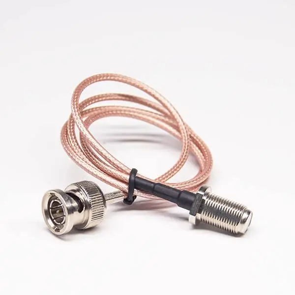 RF Cable TV Connector Female F to Male BNC RG179 Assembly 60cm