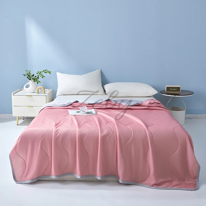 New Wave Pattern Cool Summer Blanket Natural Coolness Qulited Duvet Cooling Sensation Comforter Well-vetilated Queen King Quilt