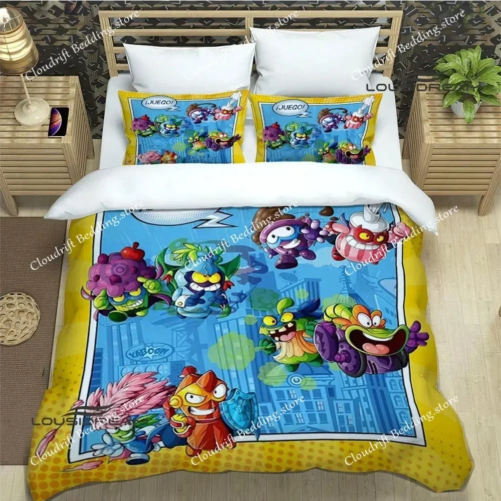 Cute Cartoon Super Zings Bedding Sets Exquisite Bed Supplies Set Duvet Cover Comforter Set Bedding Set Luxury Birthday Gift026