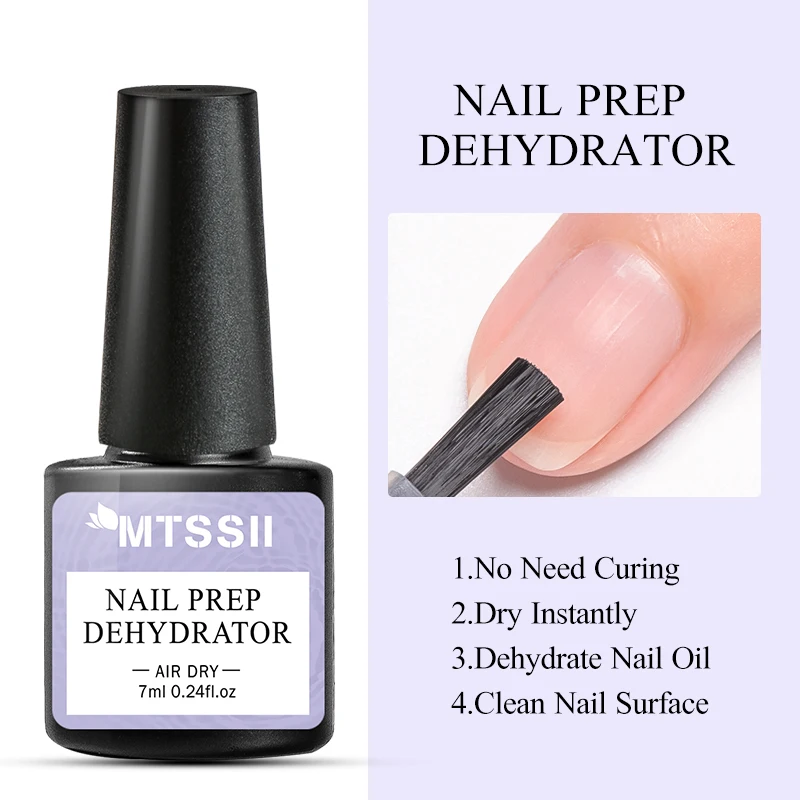 MTSSII 7ML disidratatore per la preparazione delle unghie primer per unghie naturali smalto per unghie Gel Air Dry Soak Off Base Top Coat Nail Art vernice Manicure