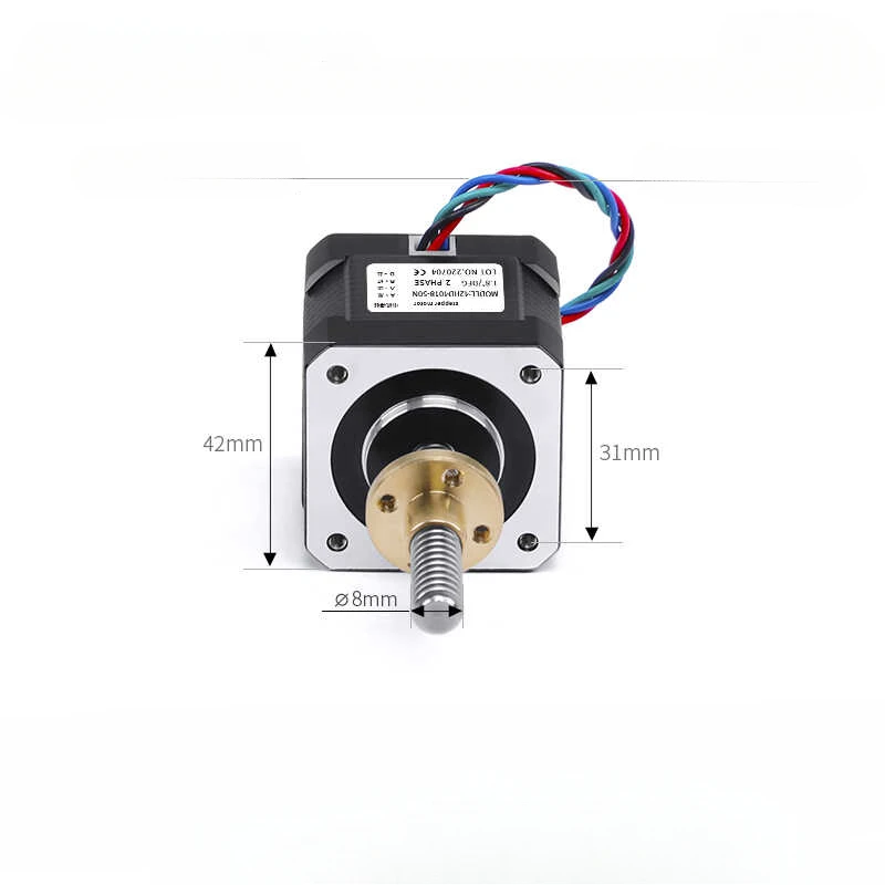 42 선형 나사 스테퍼 모터 T형 모터 T8 나사 1.8 °   리드 2/4/82.6V DC 1.8 °   2상 4선 고성능 모터