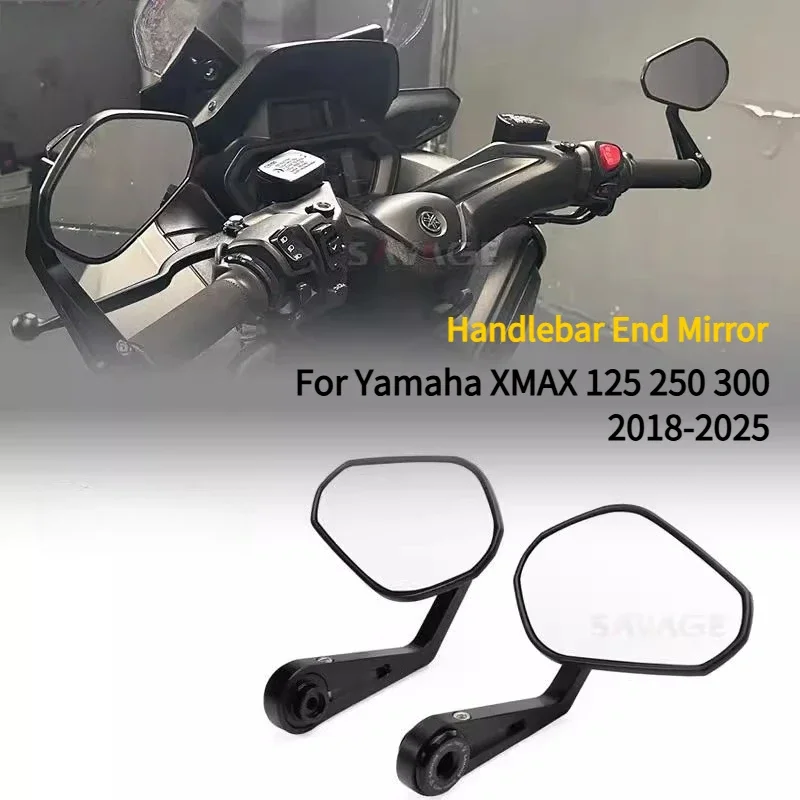 

XMAX 125 250 300 Мотоциклетные боковые зеркала на конце для Yamaha XMAX 125 X MAX 250 xmax 300 2018-2025 Зеркало заднего вида на руль