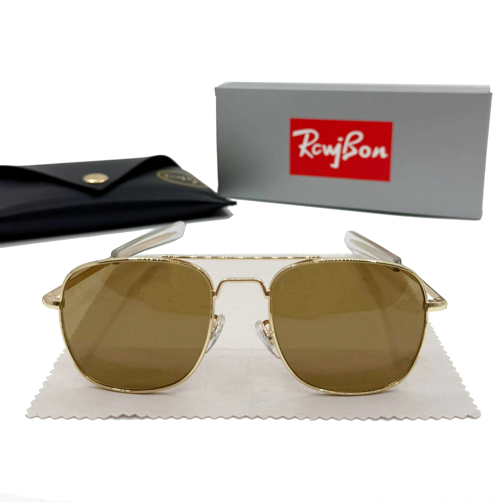 العلامة التجارية الفاخرة الرجعية الأخضر AO الطيار النظارات الشمسية مصمم الذكور نظارات شمسية الجيش الأمريكي العسكرية الزجاج البصري عدسة ظلال النظارات