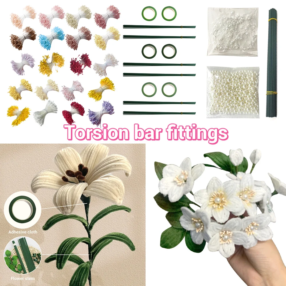 DIY Twist Stick Craft Pipe Cleaners Set Velvet Twisted Rod Party Supplies Decoration Educational Handmade Toys Flower Materials