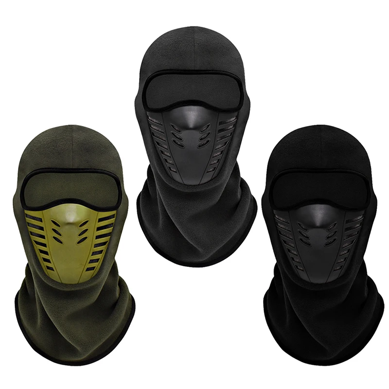 Winter Outdoor Skiing Riding Masked Cap Thickened Fleece Cap Scarf Face Protection Warm Windproof Hat